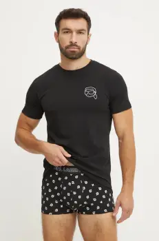 Karl Lagerfeld pijama barbati, culoarea negru, modelator, A1M45014 imagine