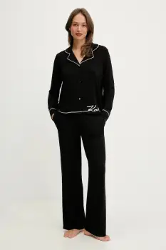 Karl Lagerfeld pijama culoarea negru, B1W45010 imagine