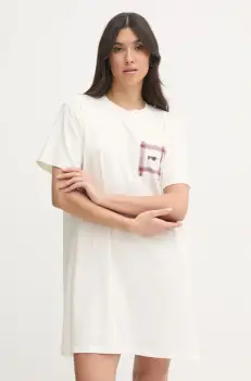 Karl Lagerfeld pijama femei, culoarea bej, bumbac, A1W45007 imagine