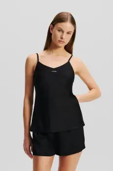 Karl Lagerfeld pijama femei, culoarea negru, A2W45002 imagine