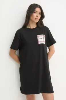 Karl Lagerfeld pijama femei, culoarea negru, bumbac, A1W45007 imagine