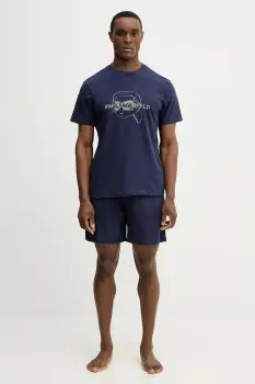 Karl Lagerfeld pijama IKON culoarea bleumarin, cu imprimeu, B1M45005 imagine