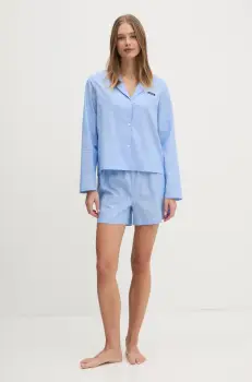 Karl Lagerfeld pijamale de bumbac bumbac, A1W45004 imagine