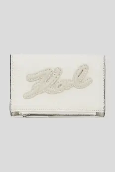 Karl Lagerfeld portofel culoarea alb, A3W32093 imagine
