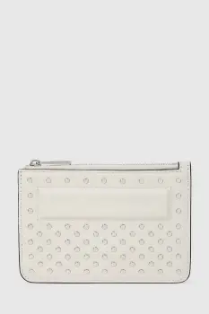 Karl Lagerfeld portofel de piele culoarea bej, A4W32028 imagine