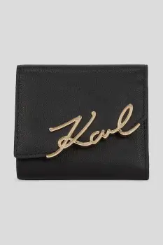 Karl Lagerfeld portofel de piele culoarea negru, A3W32019 imagine