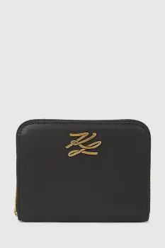 Karl Lagerfeld portofel de piele culoarea negru, A4W32036 imagine