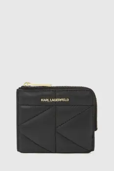 Karl Lagerfeld portofel de piele culoarea negru, A4W32039 imagine