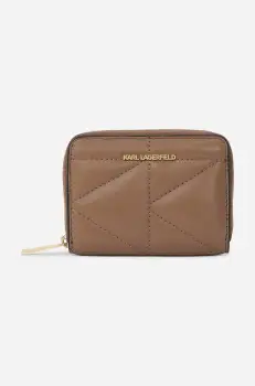 Karl Lagerfeld portofel de piele femei, culoarea maro, A1W32064 imagine