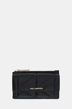 Karl Lagerfeld portofel de piele femei, culoarea negru, A1W32062 imagine