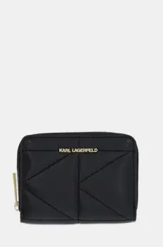 Karl Lagerfeld portofel de piele femei, culoarea negru, A1W32064 imagine