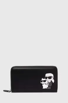 Karl Lagerfeld portofel de piele femei, culoarea negru imagine