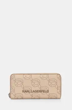 Karl Lagerfeld portofel femei, culoarea bej, A1W32044 imagine
