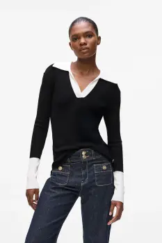 Karl Lagerfeld pulover culoarea negru, light, A4W18043 imagine