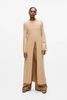 Karl Lagerfeld pulover de lana culoarea bej, A4W18048 imagine