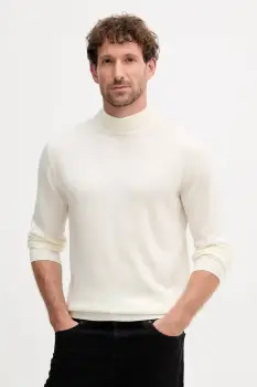 Karl Lagerfeld pulover de lana culoarea bej, light, 553399.655002 imagine