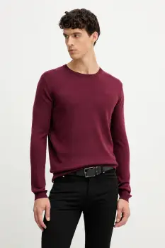 Karl Lagerfeld pulover de lana culoarea bordo, light, 554399.655000 imagine