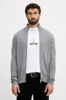 Karl Lagerfeld pulover de lana culoarea gri, 554399.655004 imagine