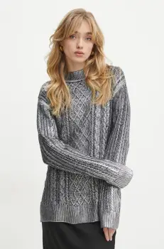 Karl Lagerfeld pulover din amestec de lana femei, culoarea gri, A1W18029 imagine