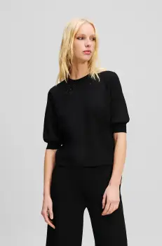 Karl Lagerfeld pulover femei, culoarea negru, A2W20040 imagine