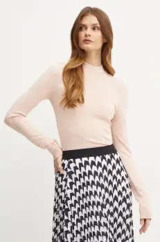 Karl Lagerfeld pulover femei, culoarea roz, light imagine