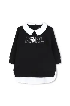 Karl Lagerfeld rochie bebe culoarea negru, mini, drept, Z30653 imagine