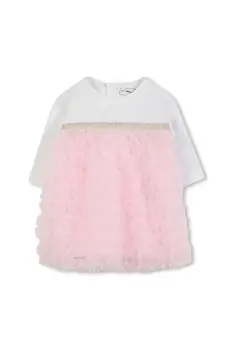 Karl Lagerfeld rochie bebe culoarea roz, mini, drept, Z30668 imagine