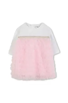 Karl Lagerfeld rochie bebe culoarea roz, mini, drept, Z30668 imagine