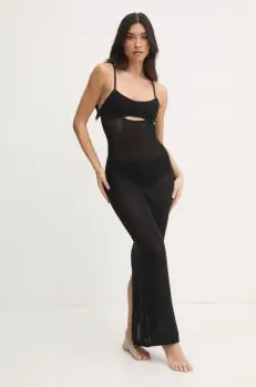 Karl Lagerfeld rochie culoarea negru, maxi, mulata, A1W46032 imagine