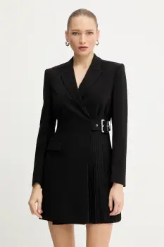 Karl Lagerfeld rochie culoarea negru, mini, drept, A4W13023 imagine