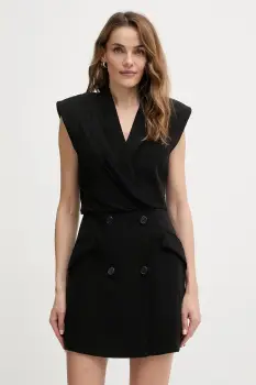 Karl Lagerfeld rochie culoarea negru, mini, mulata, B1W13051 imagine