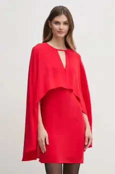 Karl Lagerfeld rochie culoarea rosu, mini, drept, A1W13022 imagine