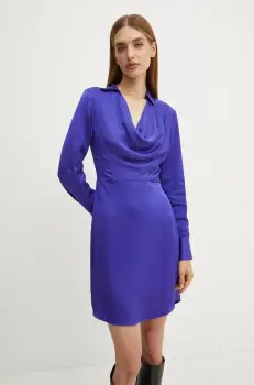 Karl Lagerfeld rochie culoarea violet, mini, evazati, 246W1300 imagine