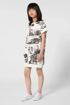 Karl Lagerfeld rochie din bumbac pentru copii imagine