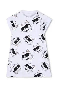 Karl Lagerfeld rochie din bumbac pentru copii imagine