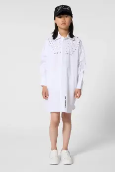 Karl Lagerfeld rochie din bumbac pentru copii imagine