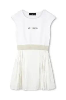 Karl Lagerfeld rochie fete culoarea alb, mini, evazati, Z30569 imagine