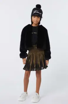 Karl Lagerfeld rochie fete culoarea negru, mini, evazati, Z30189 imagine