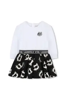 Karl Lagerfeld rochie fete culoarea negru, mini, evazati, Z30659 imagine