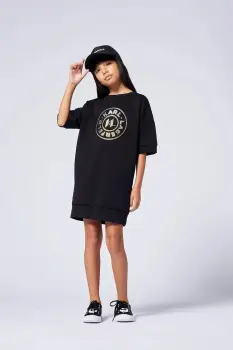 Karl Lagerfeld rochie fete culoarea negru, mini, oversize, Z30464 imagine