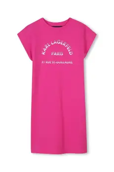 Karl Lagerfeld rochie fete culoarea roz, mini, drept, Z30456 imagine