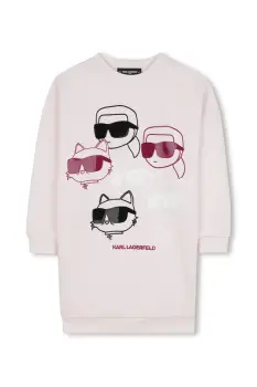 Karl Lagerfeld rochie fete culoarea roz, mini, oversize, Z30616 imagine