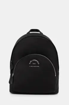 Karl Lagerfeld rucsac femei, culoarea negru, mare, neted, A2W30084 imagine