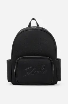 Karl Lagerfeld rucsac femei, culoarea negru, mare, neted, A2W30124 imagine