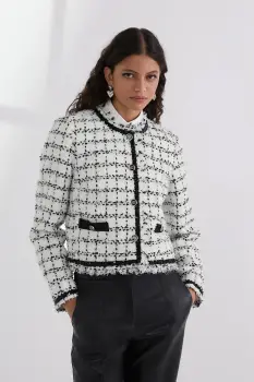 Karl Lagerfeld sacou culoarea alb, un singur rand de nasturi, A3W14038 imagine