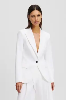 Karl Lagerfeld sacou culoarea alb, un singur rand de nasturi, uni, A2W14023 imagine