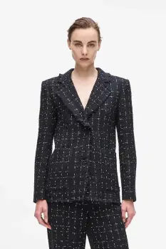 Karl Lagerfeld sacou culoarea maro, un singur rand de nasturi, uni, A4W14033 imagine