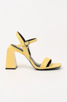 Karl Lagerfeld sandale de piele ASTRA NOVA culoarea galben, KL33124 imagine