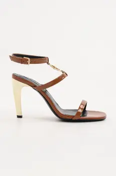 Karl Lagerfeld sandale de piele BELVIA culoarea maro, KL32914 imagine