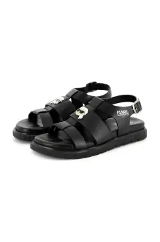 Karl Lagerfeld sandale din piele pentru copii culoarea negru, Z30372 imagine